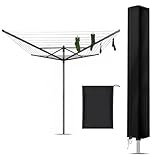 Schutzhülle für Wäschespinne, 210D Oxford Abdeckung Wäsche Spinne Schutzhaube Wäscheständer Kompatibel mit Leifheit Brabantia Juwel Vileda Wäschespinne (160x15x15cm)