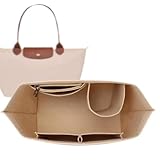 BbiuRer Taschen Organizer, Bag Organizer für Damentaschen, Filztasche mit Mehreren Taschen, Große Kapazität Handtasche Einsatz(Beige)