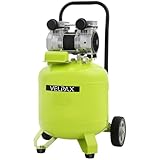 50L Druckluft Kompressor stehend,75 dB Flüster-Kompressor,Ölfreier Motor, 255 L/min Ansaugleistung,max. 8 bar,1500 W Leistung, mit Sicherheitsventil,2xManometer,Druckregler