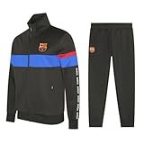 Barcelona FC Trainingsanzug Herren - Größe M - Saison 2024/2025 - Schwarz - Fußball Trainingsanzug - Offizielles Merchandise