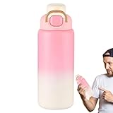 Edelstahlflasche - Isolierter Sportflasche, süßer studentischer Wasserbecher, praktischer tragbarer Behälter | Leckproof Pop Open Deckel -Trinkflasche für das Travel Fitness -Fitnessstudio Outdoor Sch