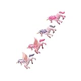 Yardenfun 4 Stück Mikrolandschaftsdekoration fliegendes Pferd Ornament Einhornkuchen fliegendes pferd modell Einhorndekorationen Mini-Einhorn-Tortenaufleger Terrariumdekor Harz