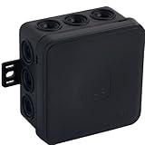 ORNO JB-13803 Abzweigdose Aufputz IP54 12 Kabeleinführungen 85x85x41mm 1 Stk. (Schwarz)