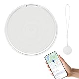 Glitfix Android Smart Tag, Bluetooth Schlüsselfinder kompatibel mit Google Find My Device App (nur Android), Bluetooth Key Finder für Gepäck Taschen Koffer Geldbörsen,IP53 wasserdicht,Weiß, 1 Stück