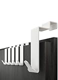 Menz Premium Türhaken zum Einhängen Innenseite im 6er SET - Weiße Kleiderhaken Tür Innenseite, Türgarderobe innen - Handtuchhalter Tür innen, Türhaken Rückseite mit hoher Tragkraft