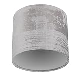 REV Lampenschirm im Vintage Look - Lampenschirm für Tischlampe, Ø 14cm, Ersatzlampenschirm Hänge- und Stehlampe, rund, grau