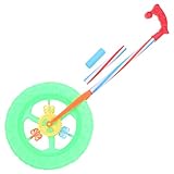 FIXOSHEE Lernlaufwagen aus Kunststoff mit Schmetterlingsmotiv zur Entwicklung von Gleichgewicht und Koordination Abnehmbarer Stab für Kleinkinder und Junge Mädchen Zufällige Farbe