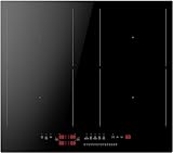 Amica KMI 776 660 C Autarkes Induktionskochfeld / 60 cm breit/Pausefunktion/Kindersicherung/Rahmenlos / 2 Bridge-Zonen/schwarz