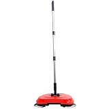 PRETYZOOM Besen mit rotierenden Bürsten für den Innenbereich, Handkehrer, 360° Reinigung, Bodenfeger, Kehrbesen