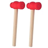 HANABASS 2Stücke Holzhammer für Robuste Hämmer für Lernspielzeug und Kreative Reparaturspiele Sicher und Ergonomisch für Interaktionen und Puppenhaus Dekoration