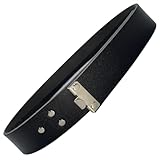 Reuschenbach® Lederkoppel schwarz 45 mm - Rindleder (Länge 90 cm/Bundweite 80 cm)