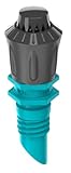 Gardena Micro-Drip-System Sprühdüse 360 Grad: Rundum-360 Grad-Sprühkopf, regulierbare und wassersparende Beregnung, flächendeckend, Sprühreichweite ca. 3 m (13322-20),Modern, Anthrazit, Türkis
