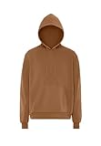 Yuka Men's Sportlicher Stretch-Strickpullover für Herren Polyester Kamel Größe L Hooded Sweatshirt, L