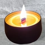 IMP-STOFF Bienenwachskerze mit Holzdocht aus 100% Bienenwachs aus BIO Imkerei - Knisterkerze