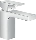 hansgrohe Vernis Shape - Waschtischarmatur ohne Ablauf, isolierte Wasserführung, Wasserhahn Bad mit Auslauf Höhe 100 mm, Mischbatterie Waschbecken wassersparend (EcoSmart), Chrom