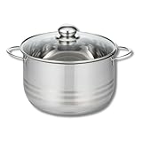 ELO 2222026 Kochtopf Edelstahl Induktion, Kochtopf Edelstahl, Kochtopf 20 cm, Kochtopf mit Glasdeckel, Edelstahl, Glas, 20 cm, Grau 4