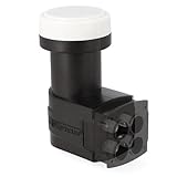 RED OPTICUM 03H Series Quad LNB: LNB für bis zu 4 unabhängige DVB-S2-Empfänger, Digital HD 4K, Wetterfest mit Regenschutzkappe, Kompatibel mit Sat Finder, Kompakt und leicht