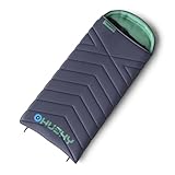 Husky Guty Schlafsack 3 Jahreszeiten bis -10°C, Warme Deckenschlafsack für Erwachsene, Sommerschlafsack für Camping, Trekking, Outdoor und Indoor (Dunkelblau, 220x90)