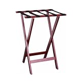 JYBNBBE Faltbarer Gepäckträger, X-förmiges Design, Tragkraft 50 kg, platzsparende Aufbewahrung für Gästezimmer, Schlafzimmer, Hotel - Stilvoller weißer Gepäckorganizer,Brown 2