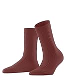 FALKE Damen Needlepoint W SO Baumwolle Wolle einfarbig 1 Paar Socken, Rot (Aged Maroon 8265), 37-38