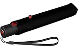 Knirps Taschenschirm Ultra U.200 Medium Duomatic – Auf-Zu-Automatik – Sturmfest – Windproof – Schwarz