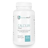 FürstenMED® Calcium Citrat Kapseln - Calcium hochdosiert - Reines Calciumcitrat - 120 Kapseln - Vegan und ohne Zusatzstoffe