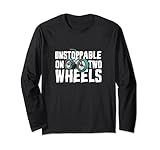 Unstoppable On Two Wheels Cycling Enthusiast Graphic Langarmshirt