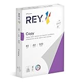 REY® COPY weißes Papier, 80 g, A4, PEFC™, Karton mit 500 Blatt