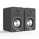 SAUMGYU 3' Aktive Bluetooth 5.0 Regallautsprecher, Multimedia Aktiv Lautsprecher Paar, 80W Stereo Computer-Lautsprecher und Home Music Sound System(Paar, Schwarz