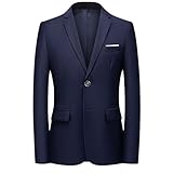 Jugendweihe Geschenke Sakko Herren Slim Fit Langarm Blazer Einfarbig Anzugjacke Freizeit Übergangsjacke Große Größen Anzug Jacke Revers Business Winterjacke Sportlich Jacke für