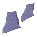 perfk Eiskunstlauf-Beinlinge, Eislaufsocken, dekorative, leichte Wärmesocken, elastisch, für Party, Workout, kaltes Wetter im Winter, Lila, L