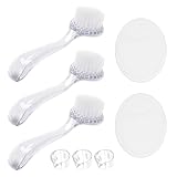 3 Gesichtsbürsten Mit Langem Griff, 2 Ovale Gesichtsbürsten, Peeling-Gesichtsbürsten, Gesichtsreinigungsbürsten, Manuelle Reinigungsbürsten, Weiche, Tragbare Gesichtsbürsten