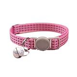 Halsband für Hunde und Kätzchen mit Glöckchen, reflektierendes Hundehalsband | Verstellbares Hundehalsband mit Klangglocke – Katzenhalsbänder aus reflektierendem Nylon für