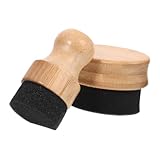 Veemoon 2 Stück Öl-Wachs- Wachszubehör Küchenölbürste Ölcreme- Conditioner- Wachsstangen Möbelwachsbürste Ölapplikator für Schneidebretter Bambus + Schwamm