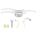 AJUNJIIL für Deckenleuchte, für moderne Wellenlampe, für Wohnzimmer, für Schlafzimmerdekoration, warmes Licht, 105 LED, AC85-265V-Eingang, dimmbar, energiesparend, einfache