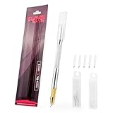 EHDIS Bastelmesser mit 20 Drehbarer Klinge, Hochwertiger Aluminiumgriff, 360° Skalpell Basteln, zum präzisen Schneiden von Papier und dünnen Materialien, Handwerk, Scrapbooking Modellbau