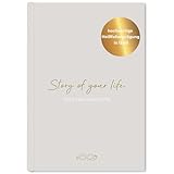 LEAF & GOLD® Babybuch zum eintragen I Erinnerungen vom Ersten bis zum 18. Jahr I Babytagebuch für Mädchen & Jungen I Baby Geschenk zur Geburt 17 x 24 cm