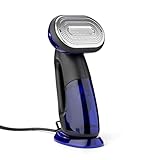 Conair 2-in-1 Steam & Iron Turbo Dampfglätter und Bügeleisen | 4 Einstellungen | Dampfleistung 33g/Min. | 10 Sek. Aufheizzeit | 3 Aufsätze alle Stoffarten | blau/schwarz