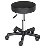 TactFire Rollhocker Arbeitshocker Drehhocker Höhenverstellbar 360° Drehbar Bürohocker Drehhocker 46-61cm für Büro Salon Massage Spa