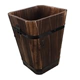 Cabilock Carbonisiertes Holz Regenschirmständer mit Abflussloch Großer Schirmhalter für Eingangsbereich Hotel und Büro Multifunktional für Regenschirme Gehstöcke und Fächer Robust und