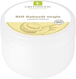 GREENDOOR reines Bio Kokosöl Virgin 200ml kaltgepresst nativ naturbelassen, natürlicher Kokosnuss-Duft, Massage-Öl Körperöl Hautpflege Körper-Pflege Haarpflege Naturkosmetik Rasieröl