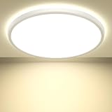 Led Deckenleuchte mit Radar Bewegungsmelder innen - 18W 2500LM Rund Flach 4000K Weiss Led Deckenlampe Bewegungsmelder Innen Lampe Decke Wandleuchte Wandlampe Sensor Licht für Flur Garage Keller Balkon