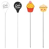 4 Stück Kuchentester Nadel, Kuchen Tester Nadel, Kuchen Prüfer Nadeln, Cake Tester Needles, für Bäckerei Küchen Muffin Cupcake Backen Brot Werkzeuge