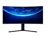 Xiaomi Mi Curved Gaming Monitor 34' (86, 36cm) AMD FreeSyncPremium (WQHD 3.440 x 1.440, 21:9, 144Hz, 4ms, 300lm, 121% sRGB, 2 HDMI, 2 Display Port, Audio Out, TÜV zertifizierte Blaulicht Reduktion)