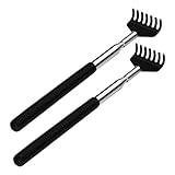 2 Stück Rückenkratzer, Kratzhand gegen Juckreiz, Teleskop Kratzhand, Premium Edelstahl Rückenkratzer, Für Wohltuende Kratzgefühle, kratzhand, back scratcher, vibratorensets für männer 22 Bis 68 cm