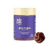 Jelly Pills Anti-Haarausfall Gummies mit Culantrillo-Extrakt, Oleanolsäure & Ackerschachtelhalm – 60 vegane Gummies – Ohne Zuckerzusatz – Himbeergeschmack – Stärkt das Haar