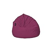 MILLINDABAG Kastanie Tropfenform Sitzsack für Kinder Jugendliche und Erwachsene Beanbag Kissen Indoor & Outdoor Gaminggeignet bereits gefüllt Sitzkissen Bodenkissen (Weinrot, XL-Durchmesser 77 cm)