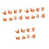 Yardwe 3 Sätze Kleine Eichhörnchenverzierung Miniatur Vogelfütterer Aquariumdekorationen Cute Decor Bastelzeug Kinderspielzeug in Eichhörnchenform Mikro-Ornamente Harz 8 Stück * 3