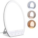 Comfytemp Tageslichtlampe Schreibtisch 16.000 Lux Sonnenlicht Lampe,UV-Frei Lichttherapie 19x24cm Simulation von Tageslicht für Verbessert Schlaf Stimmung Konzentration mit Speicherfunktion