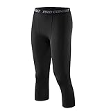 Smatstyle Kompressionshose Herren Lang Sport-Leggings Laufhose Atmungsaktiv Funktionshose Tights Sporthose Schnelltrocknende Trainingshose (as3, Alpha, l, Regular, Regular, Reines Schwarz)